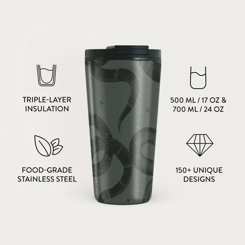 Burga Poison - Termokop 500ml med Låg/Sugerør sæt - 2974760