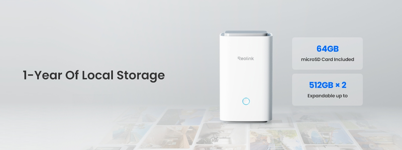 Reolink Home Hub med 2xArgus 3E batterikamera udendørs/indendørs hvid - 3022425