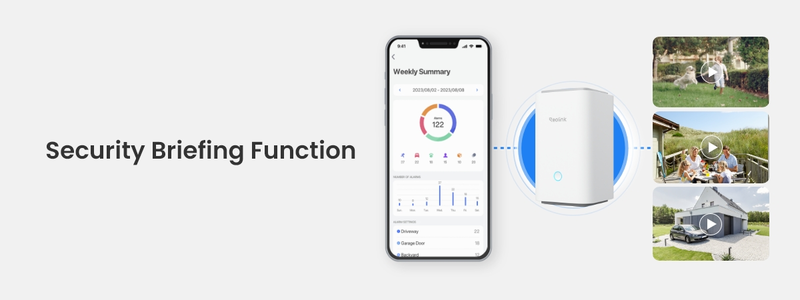 Reolink Home Hub med 2xArgus 3E batterikamera udendørs/indendørs hvid - 3022425