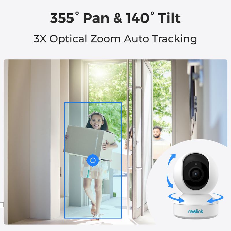 Reolink E1 Zoom (E340) Smart PTZ WiFi Indendørs kamera Hvid - 3022531