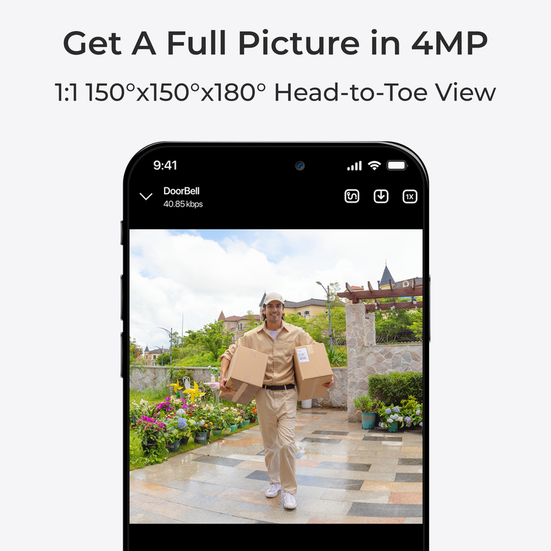 Reolink videodørklokke (batteri) Smart 2K Wi-Fi Hvid - 3022632