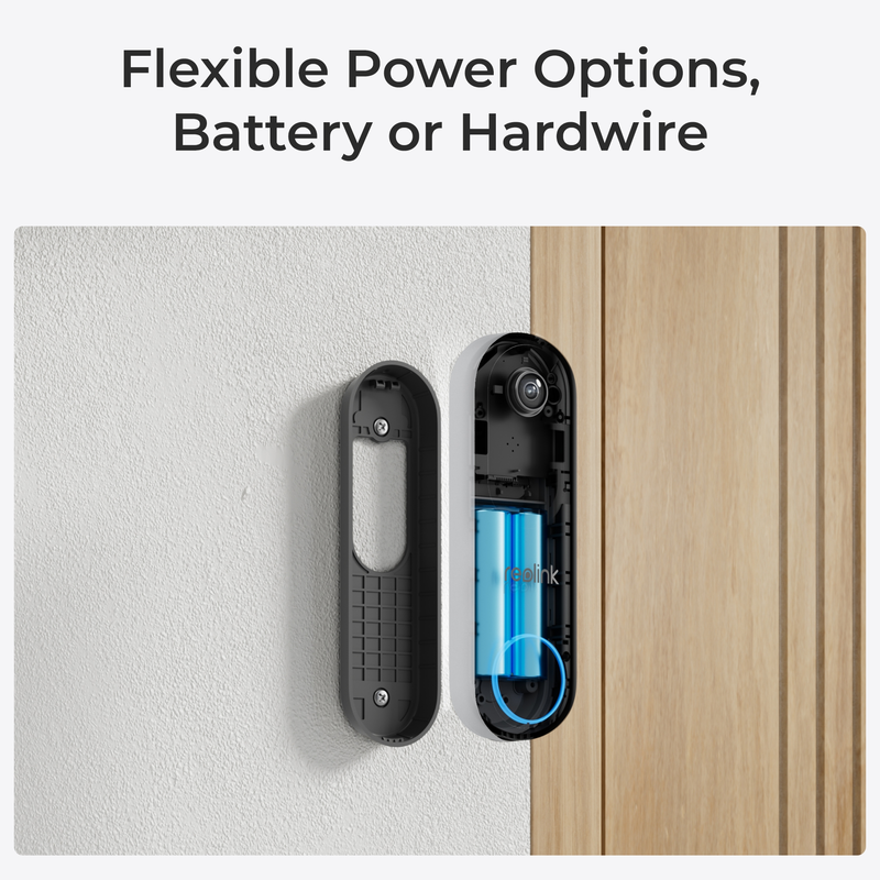 Reolink videodørklokke (batteri) Smart 2K Wi-Fi Hvid - 3022632