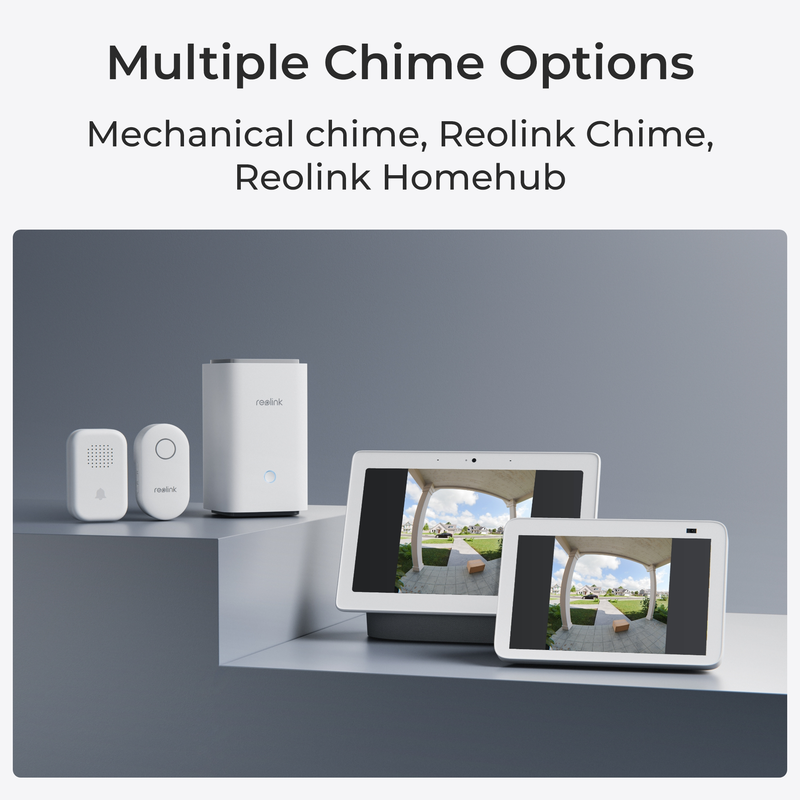 Reolink videodørklokke (batteri) Smart 2K Wi-Fi Hvid - 3022632