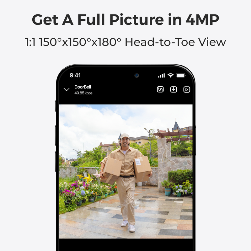 Reolink videodørklokke (batteri) Smart 2K Wi-Fi Sort - 3022634