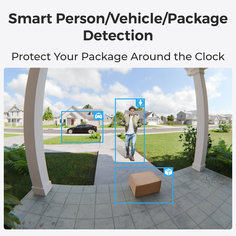 Reolink videodørklokke (batteri) Smart 2K Wi-Fi Sort - 3022634