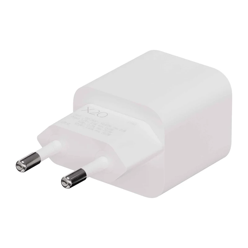 X2O 20W hjemmeladersæt USB-C med 1,2 m kabel GaN hvid - 3401003