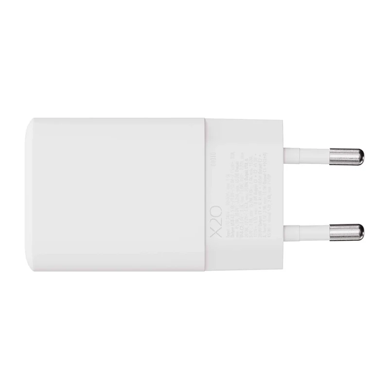 X2O 65W tredobbelt hjemmelader USB-C/C/A GaN hvid - 3401010