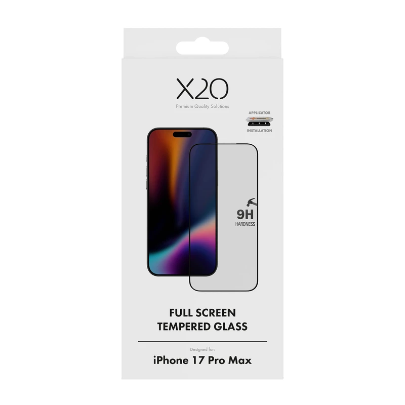 X2O Fuldskærm Beskyttelsesglas Apple iPhone 17 Pro Max - 3410002
