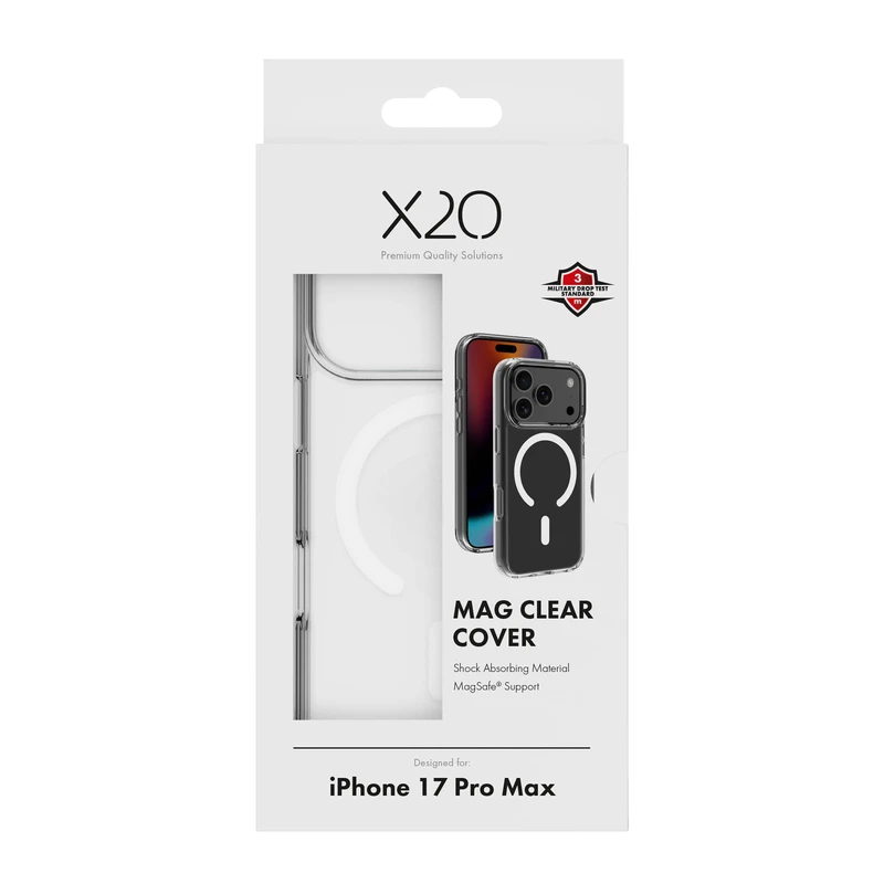 X2O Mag Clear Cover Apple iPhone 17 Pro Max Klar - 3410006