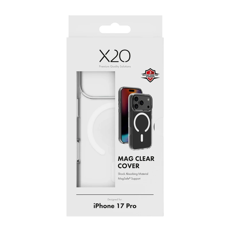 X2O Mag Clear Cover Apple iPhone 17 Pro Klar - 3410015