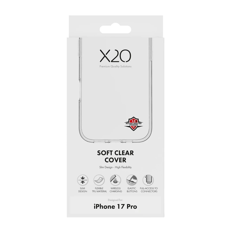 X2O Clear Soft Cover Apple iPhone 17 Pro Klar - 3410016