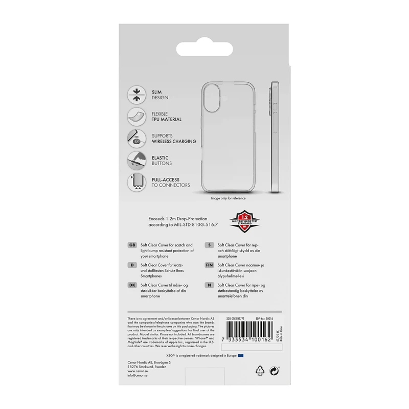 X2O Clear Soft Cover Apple iPhone 17 Pro Klar - 3410016