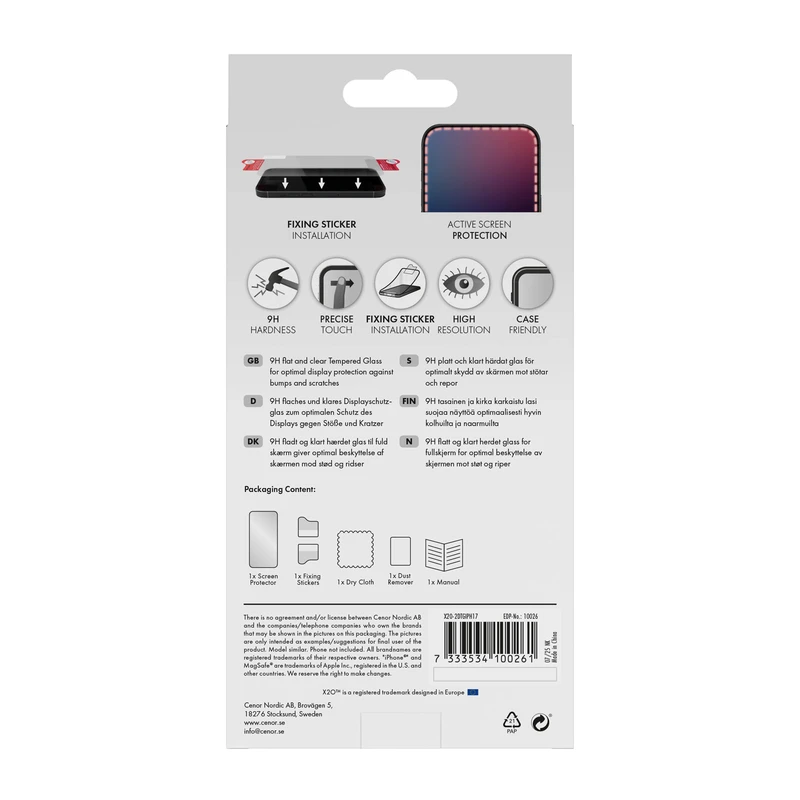 X2O Beskyttelsesglas Apple iPhone 17 - 3410026