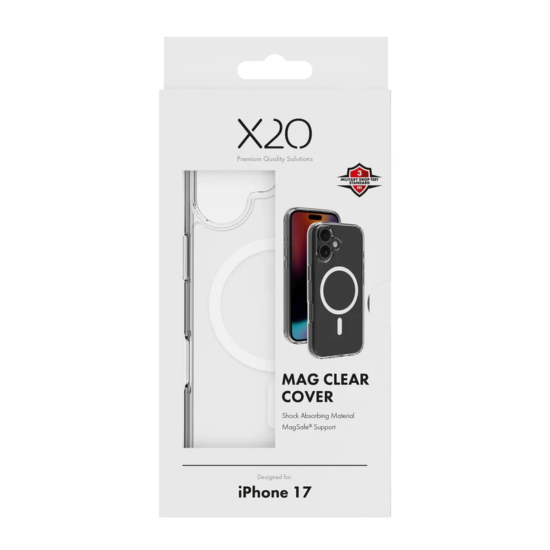 X2O Mag Clear Cover Apple iPhone 17 Klar - 3410032