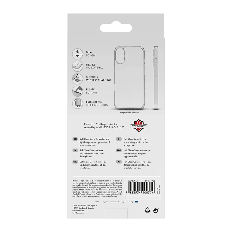 X2O Clear Soft Cover Apple iPhone 17 Klar - 3410033