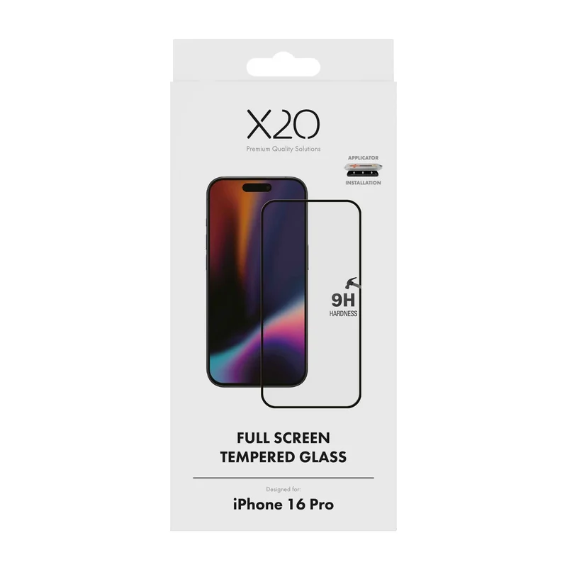 X2O Fuldskærm Beskyttelsesglas Apple iPhone 16 Pro - 3410039