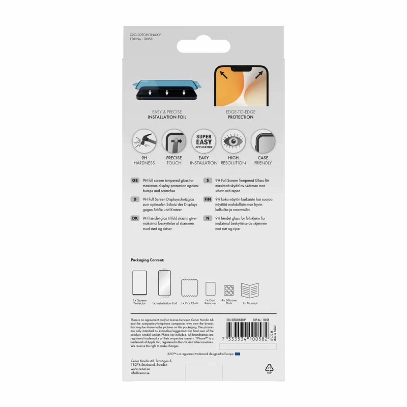 X2O Fuldskærm 3D Beskyttelsesglas Honor 400 Pro - 3410058