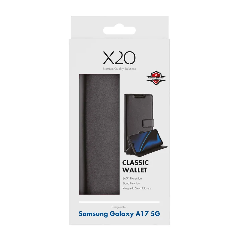 X2O Classic Wallet Samsung Galaxy A17 5G Sort - 3410060