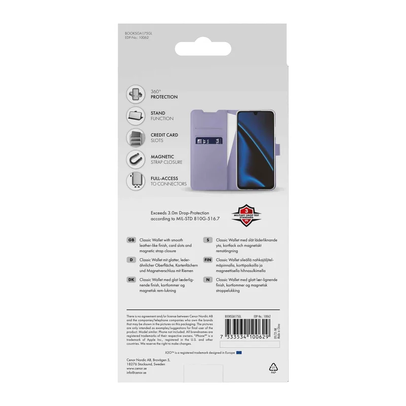 X2O Classic Wallet Samsung Galaxy A17 5G Lavender - 3410062