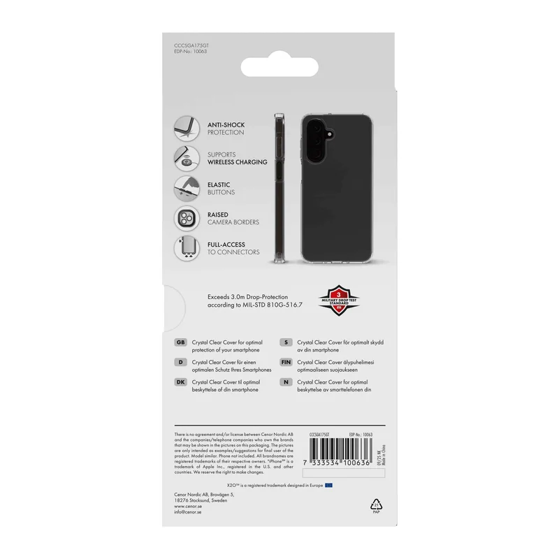 X2O Crystal Clear Cover Samsung Galaxy A17 5G Klar - 3410063