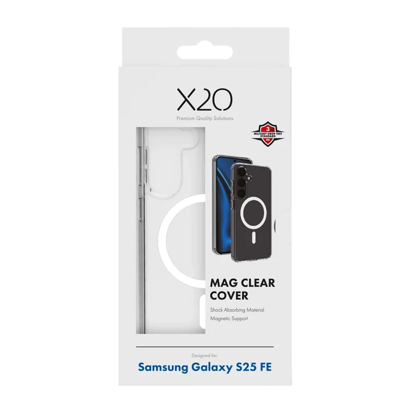 X2O Mag Clear Cover Samsung Galaxy S25 FE Klar - 3410066