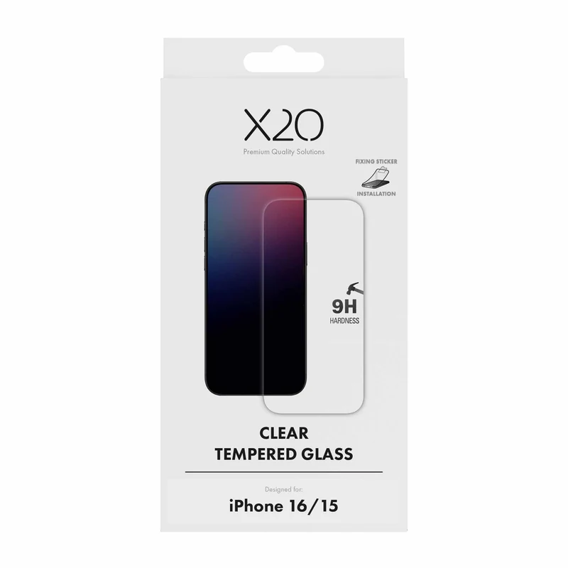 X2O Beskyttelsesglas Apple iPhone 16/15 - 3410067