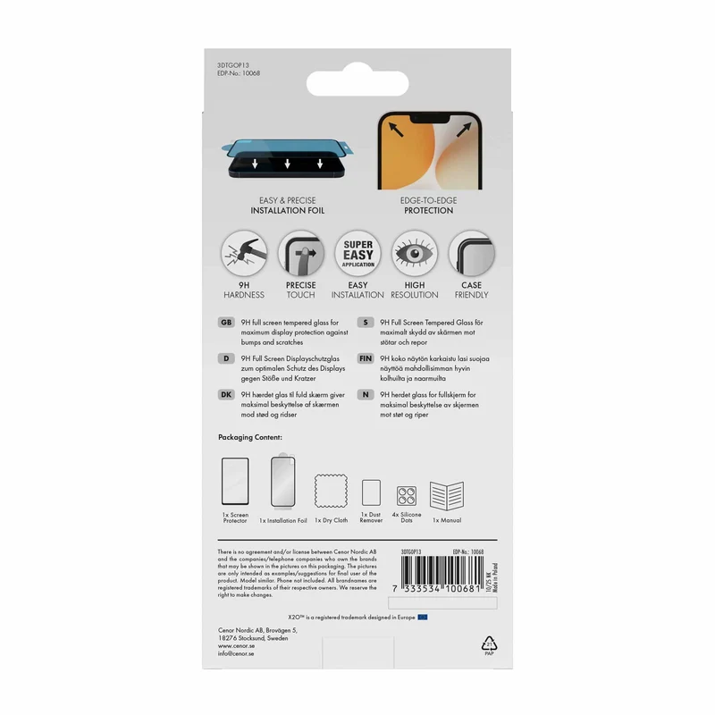 X2O Fuldskærm 3D Beskyttelsesglas OnePlus 13 - 3410068