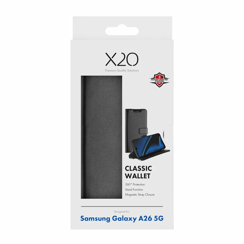 X2O Classic Wallet Samsung Galaxy A26 5G Sort - 3410073