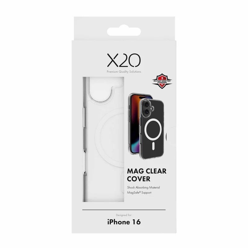 X2O Mag Clear Cover Apple iPhone 16 Klar - 3410081