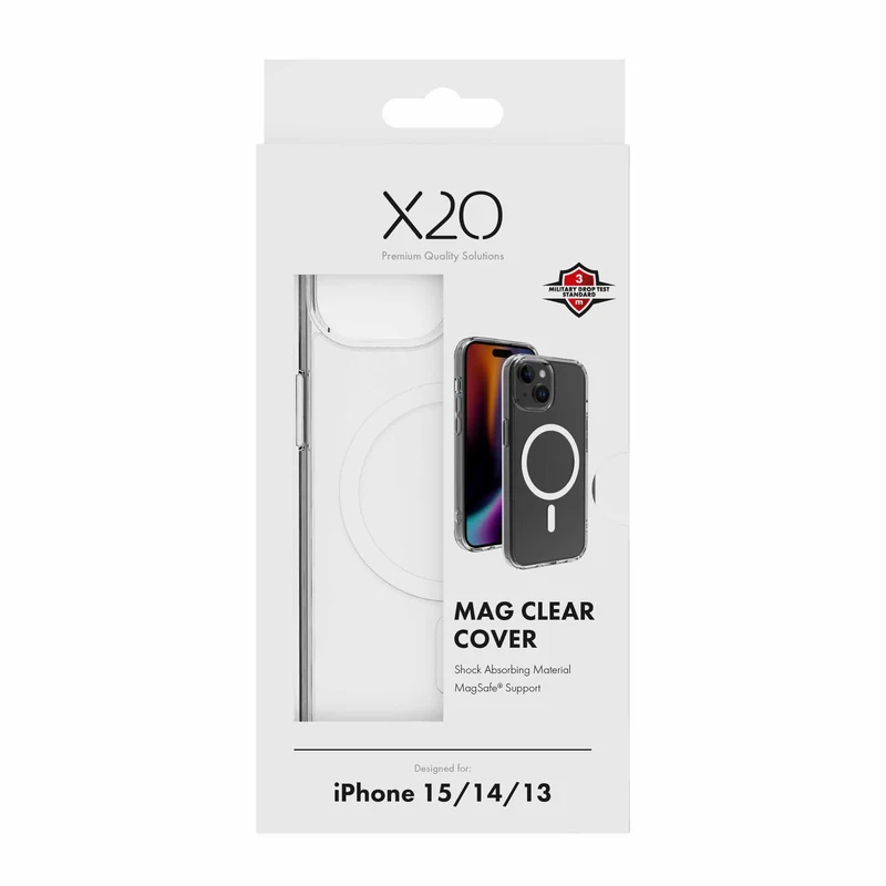 X2O Mag Clear Cover Apple iPhone 15/14/13 Klar - 3410082