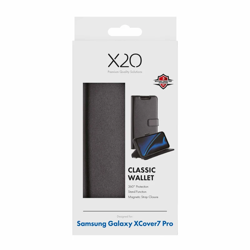X2O Classic Wallet Samsung Galaxy Xcover7 Pro Sort - 3410088