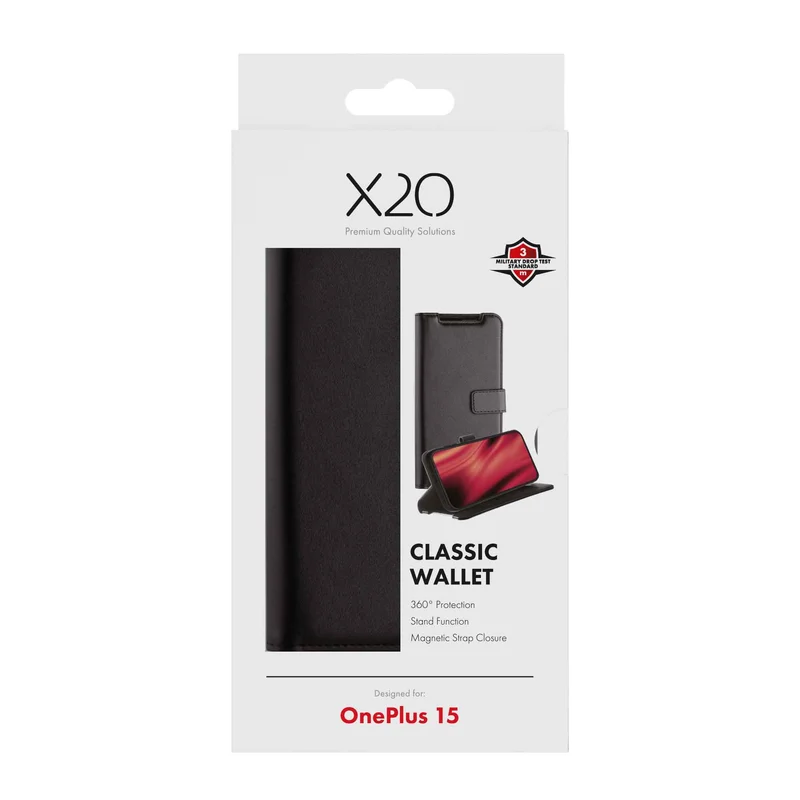 X2O Classic Wallet OnePlus 15 Sort - 3410101
