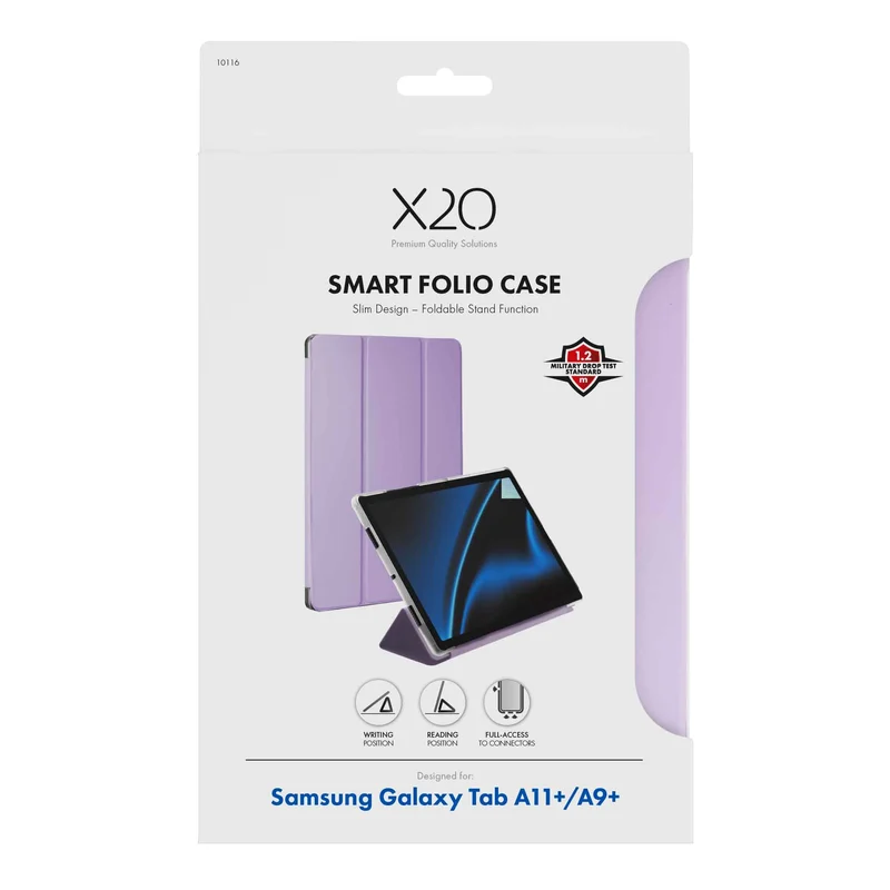 X2O Smart Folio Etui Samsung Galaxy Tab A11+/A9+ Lavender - 3410116