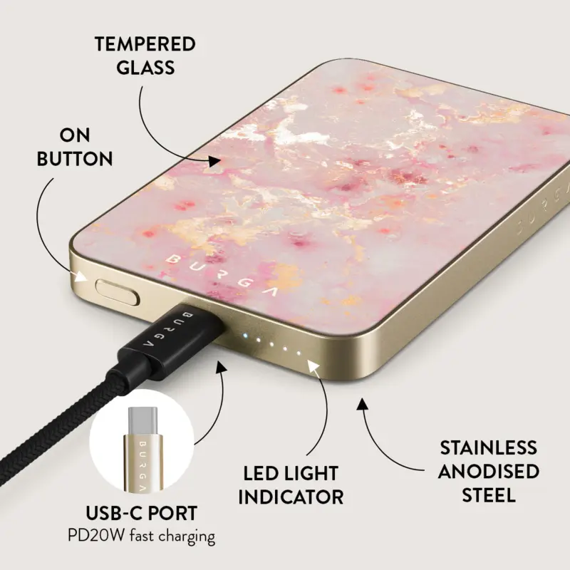 Burga Gulden Coral - MagSafe Power Bank 5000 mAh Guld - 4108465