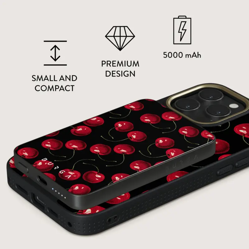 Burga Cherrybomb - MagSafe Power Bank 5000 mAh Gunmetal - 4108580