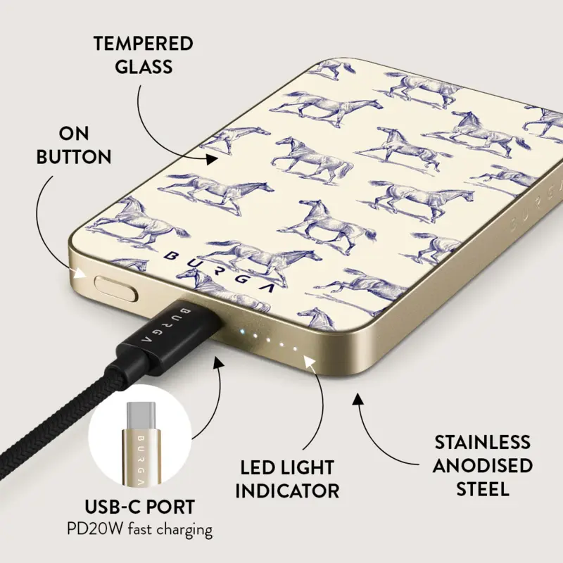 Burga Derby Race - MagSafe Power Bank 5000 mAh Guld - 4108669