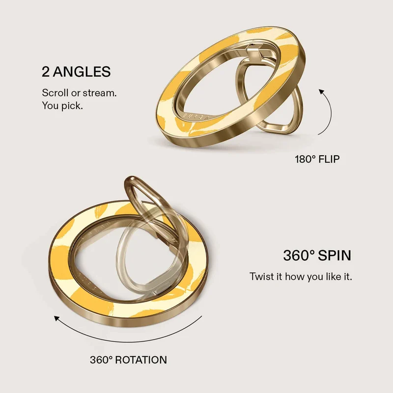 Burga Lemon Tart - Magnetisk Ring Holder Guld - 4153253