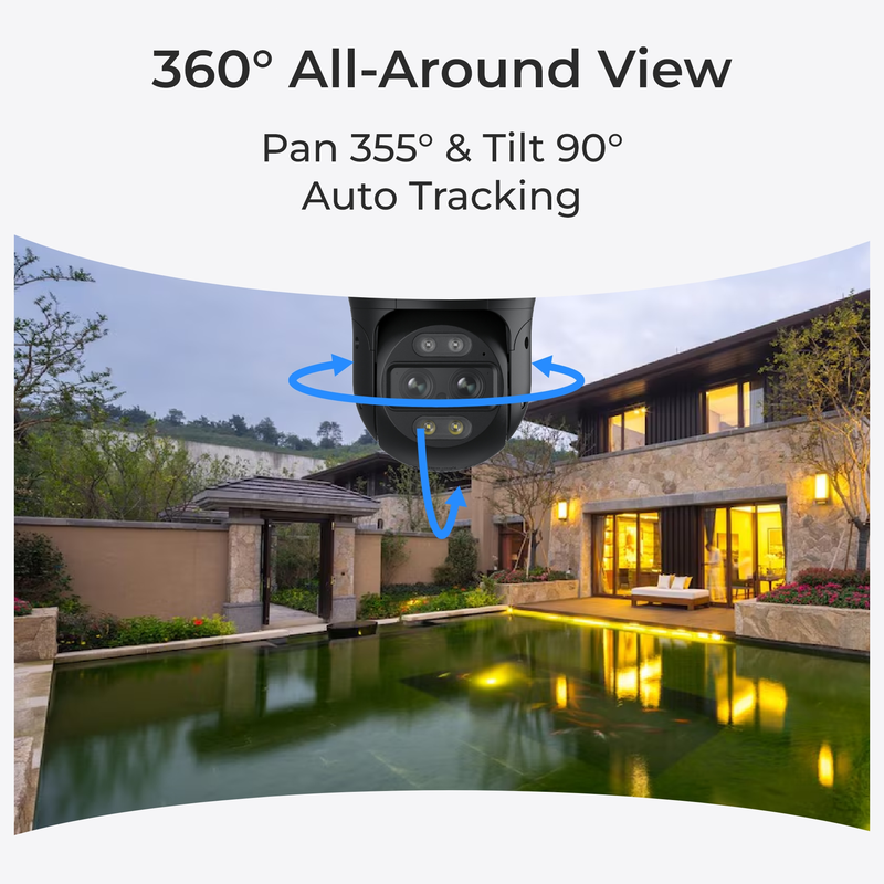 Reolink TrackMix PoE (P760) 4K udendørs kamera med dobbelt visning hvid - 5398208