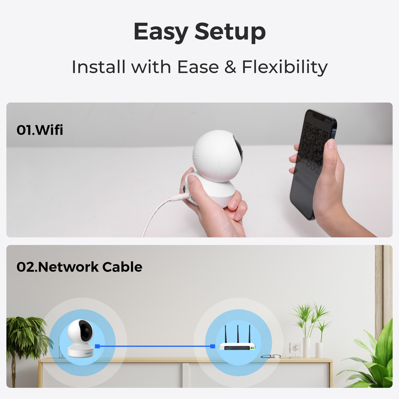 Reolink E1 (E320) Indendørs kamera Wi-Fi Hvid - 5398278