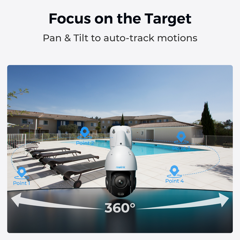 Reolink P840 (RLC-823S1W) Smart 4K PTZ PoE Cam 360° Hvid - 5398340