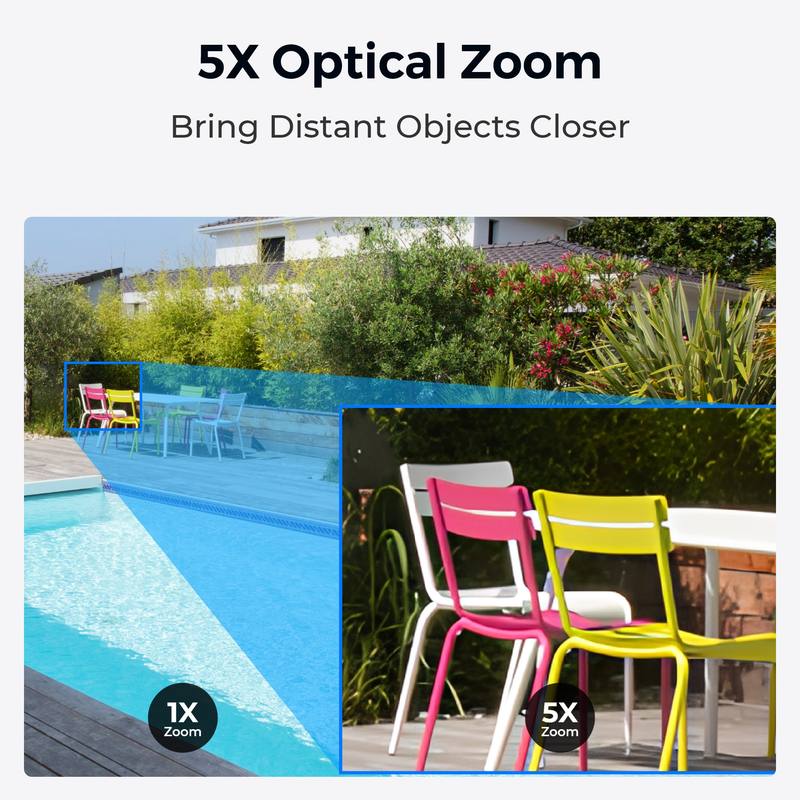 Reolink P840 (RLC-823S1W) Smart 4K PTZ PoE Cam 360° Hvid - 5398340