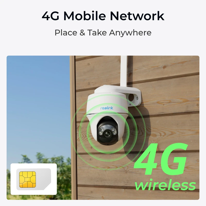 Reolink (G430) Go PT Plus udendørs batterikamera 4G LTE hvid - 5398909