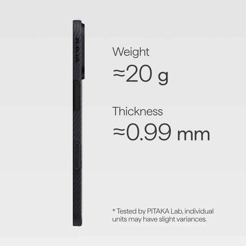 Pitaka Edge MagSafe Etui iPhone Air Sort/Grå - 5541812