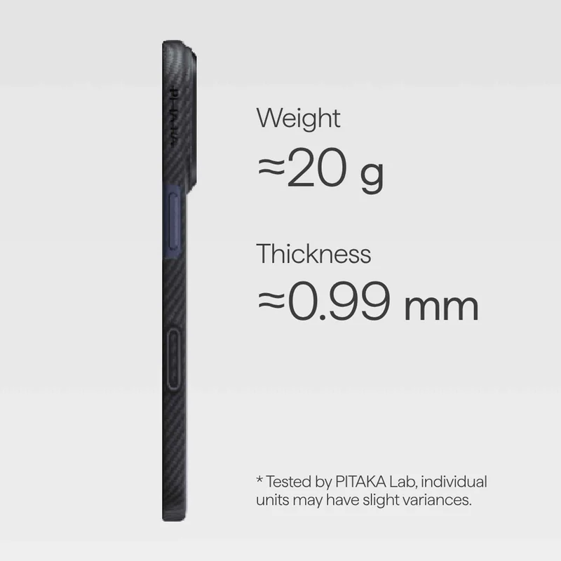 Pitaka Edge MagSafe Etui iPhone 17 Pro Sort/Grå - 5541813