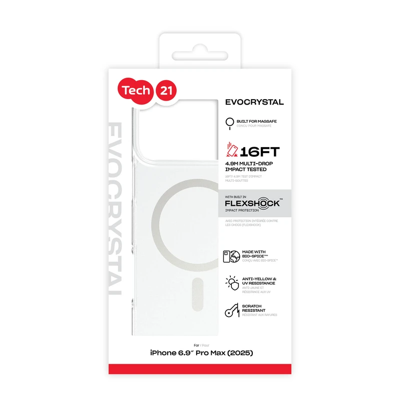 Tech21 Evo Crystal MagSafe Apple iPhone 18 Pro Max/17 Pro Max Klar/Sølv - 5960843