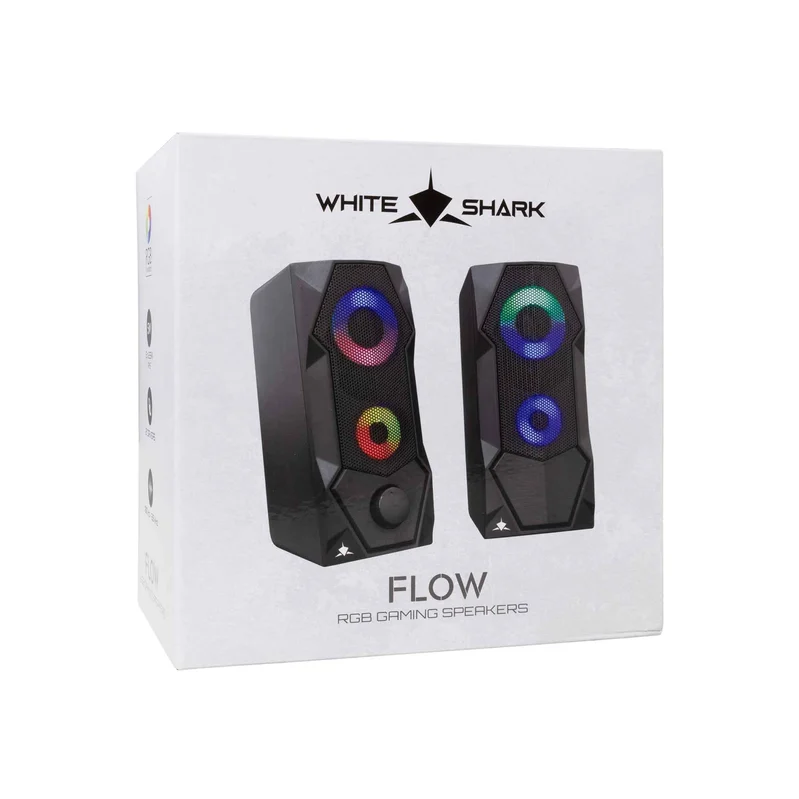 White Shark FLOW Stereo 2.0 Højttaler Sort - 7326905