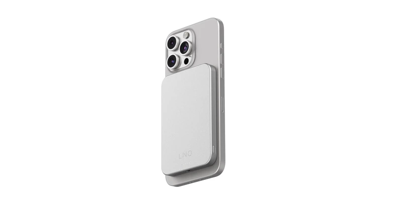 Linq Magnetisk Trådløs Power Bank 15W/5.000mAh Sølv - 7462276
