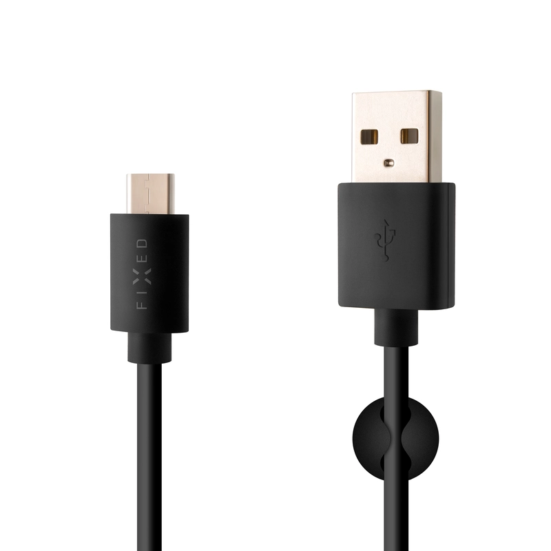 FIXED USB-A til USB-C kabel 1m Sort - 8007398