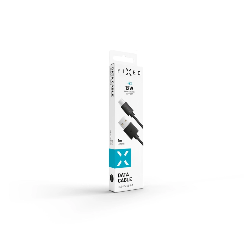 FIXED USB-A til USB-C kabel 1m Sort - 8007398