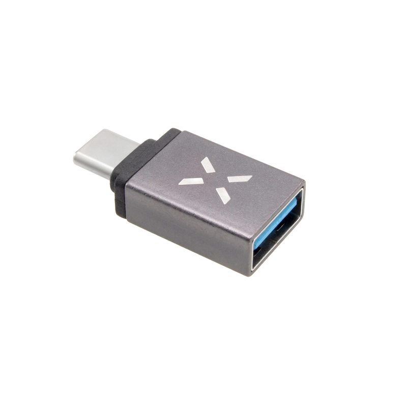 FIXED LINK USB-C Han til USB-A Hon adapter Grå - 8011749